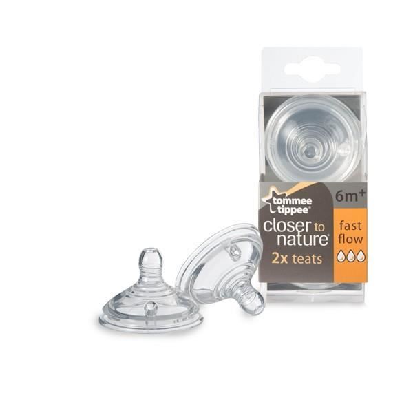 6 mois+ Tétines Tommee Tippee Débit Rapide Lot de 2