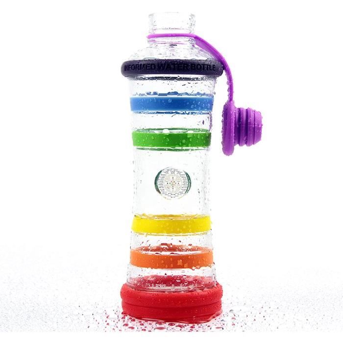 Bouteille I9 Relaxation Eau Vivante, Structurée Et Informée - Bouteille En Verre - Sans BPA - Eau Detox, Jus, Smoothies.... - Sport, Voyages, Maison, Bureau