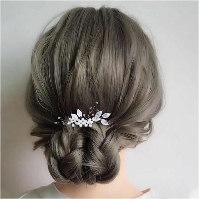 Unicra Peigne à Cheveux Cristal Mariée - Accessoire Cheveux Argenté Pour Femme & Fille