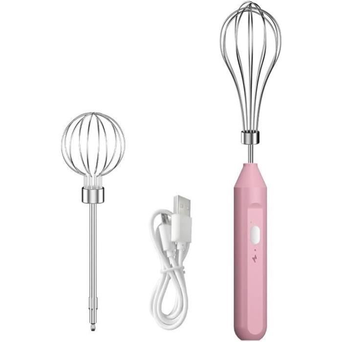 Mélangeur De Boissons électrique Portable - Batteur à œufs Mini Multifonction - Pour Mousse, Milk-shake, Cocktails - USB Rechargeable - Abricot - 10