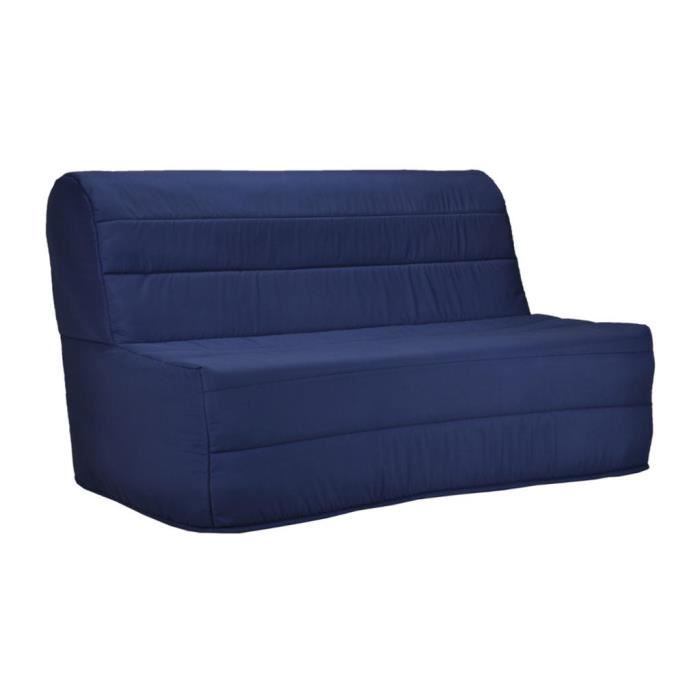 Canapé droit Bleu Tissu Pas cher Confort