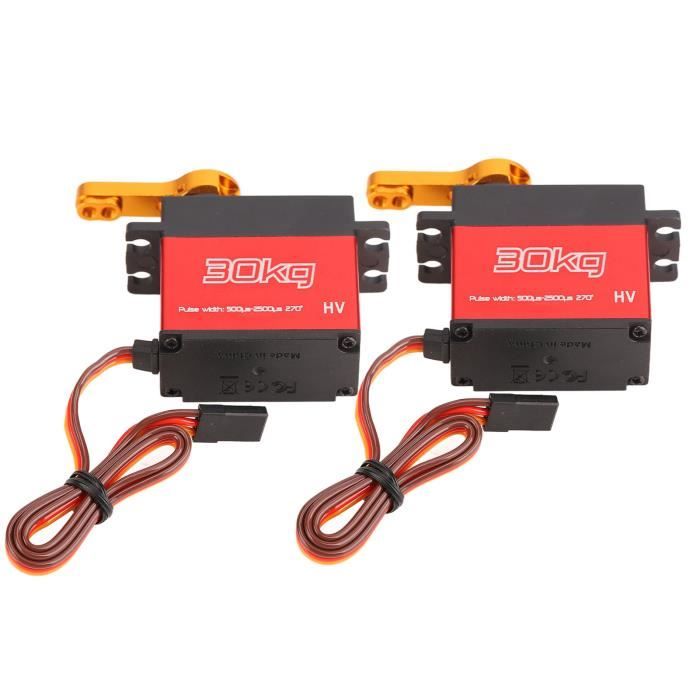 Dilwe Servo RC, Servo étanche Metal Gear Pour 1/16 1/14 1/12 RC Voiture