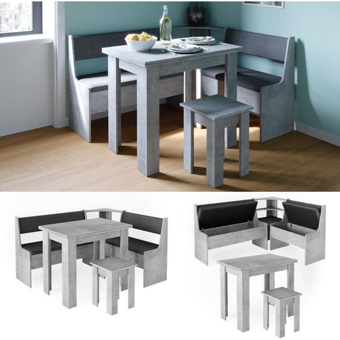 vicco ensemble table et bancs en angle  roman, banc de cuisine, banc en angle, ensemble table et chaises, banc