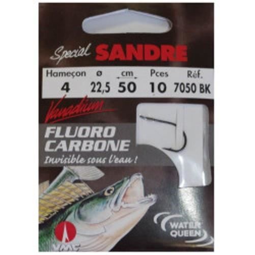 RAGOT Hameçons Montés Spécial Sandre Vanadium - Lot De 10 - 50cm - Diamètre 0.28mm