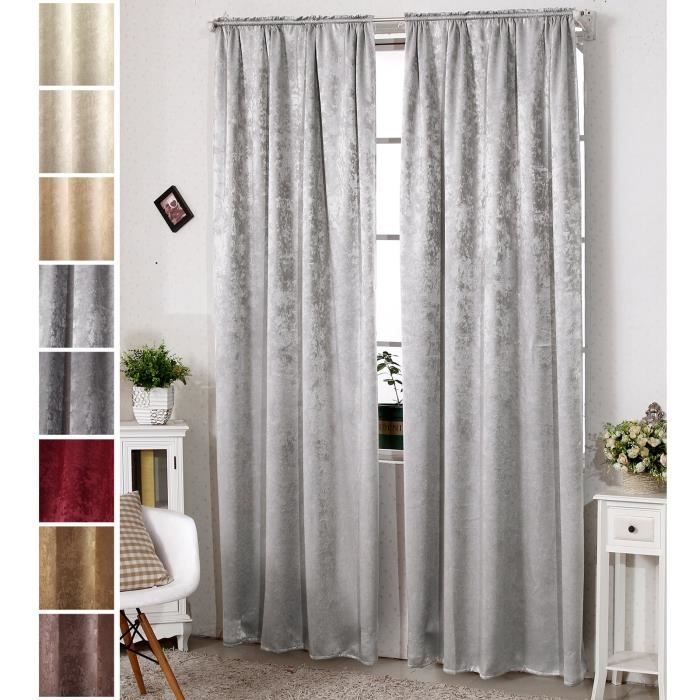 Rideau à Oeillets En Velours Uni