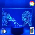Couleur DJ-QDS071 couleur 16 couleur avec télécommande Lampe LED 3D COLORÉE EN FORME DE MANGA, LUMINAIRE DécO-1