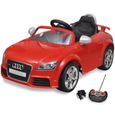 vidaXL Voiture avec télécommande pour enfants Audi TT RS Rouge-1