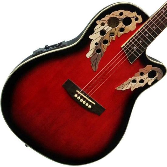 Guitare /Électro-Acoustique Roundback Rouge ~ Neuve /& Garantie