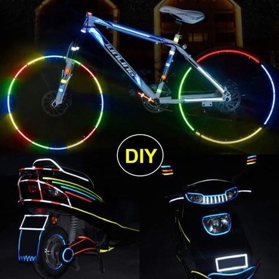 ENLEE E-643131 Réflecteurs d'avertissement de conduite de nuit pour vélo  Autocollants magnétiques pour sports