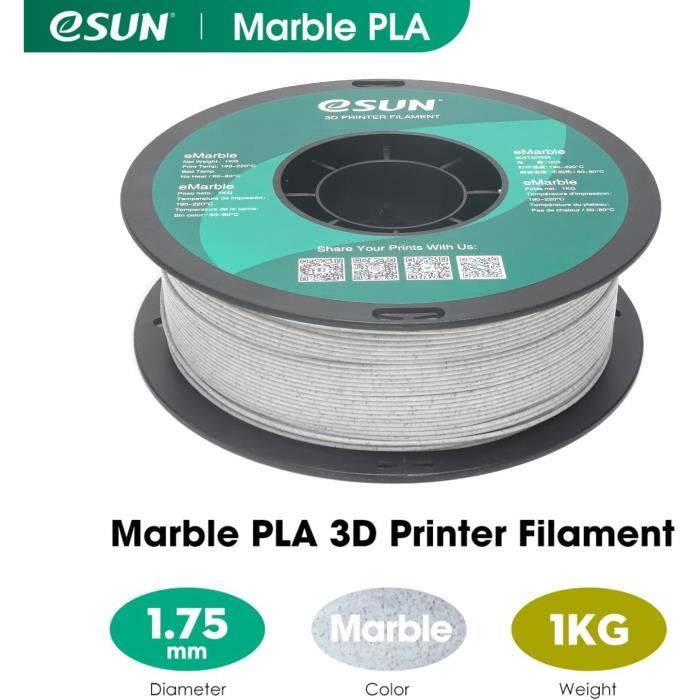 Fil de pierre en marbre pour imprimante 3D, filament PLA