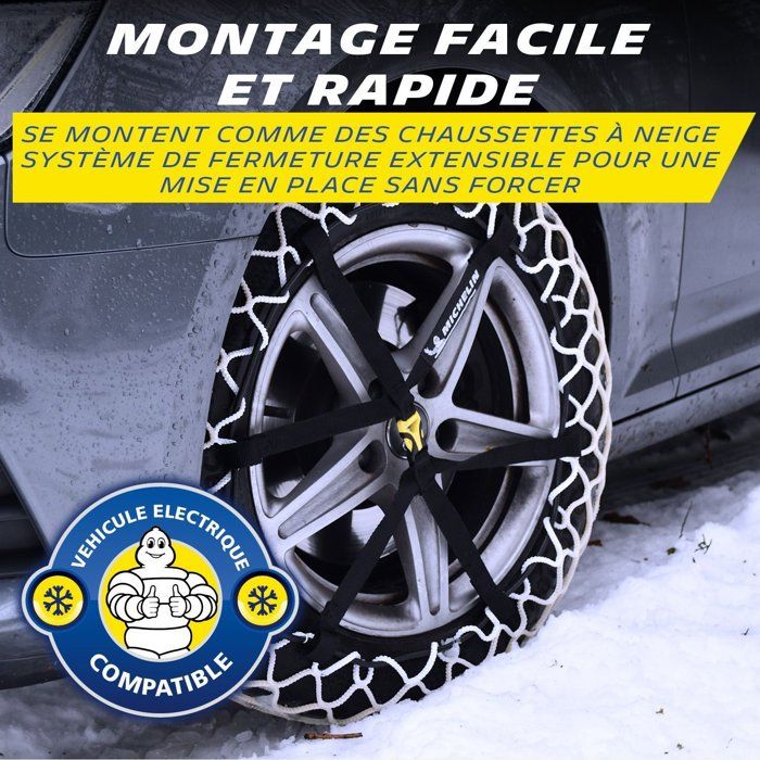 Chaînes à Neige Composite Michelin EVO 12 - Pour Pneus 18", Pratique Et Rapide à Poser - Comme Neuve