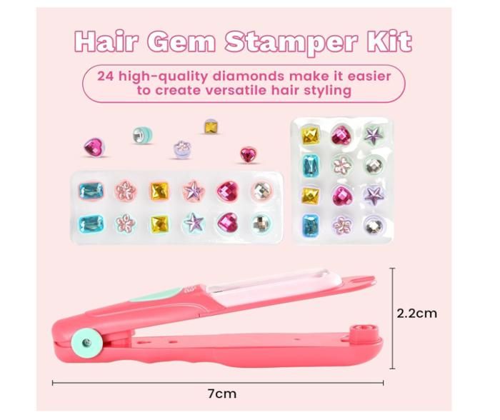 Machine à Strass Pour Cheveux - Kit Avec 180 Pierres Colorées - Coiffure Glamour Pour Filles, DIY Créatif