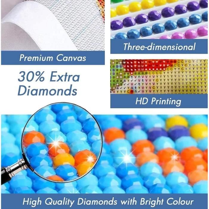 Kit Peinture Diamant 5D Singe Chimpanzé 40x50cm - Broderie Diamant DIY Complet