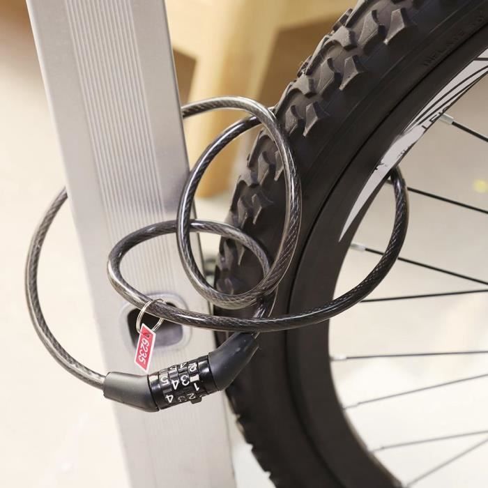 Ainiv Cadenas Velo, 65cm Verrouillage à Vélo Antivol, Cable Antivol Ainiv Cadenas Velo, 65cm Verrouillage à Vélo Antivol, Cable Antivol