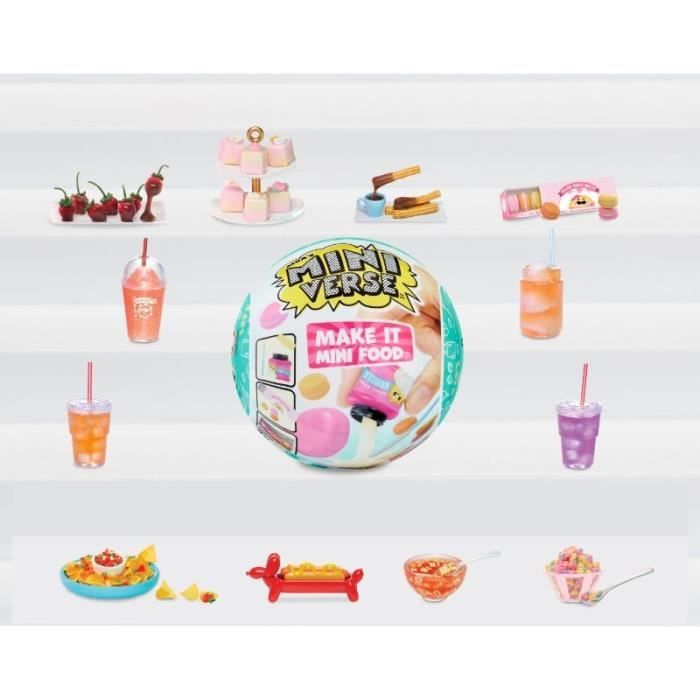 bedienty Accessoire de Cuisine Unique Nourriture Miniature Réaliste avec Divers Styles et Boisson Alimentaire en Résine Durable Aléatoire Divers Styles 1Ensemble