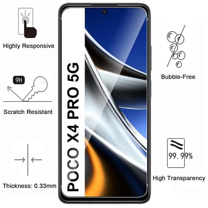 Protection d'écran pour smartphone Phonillico Verre Trempé pour Xiaomi POCO  X3 NFC [Pack 2] Film Vitre Protection Ecran Ultra Resistant®