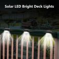 4 Pack Lumières solaire de cl?ture Lampe Solaire Extérieur escalier cl?ture terrasses décoration étanche Blanc chaud-2