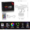 PRESOMA Veilleuse 3D Dinosaure Cadeaux de Lampe de Dinosaure 3D avec 16 Changements de Couleur et Télécommande Cadeau-2