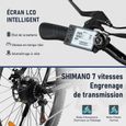 Vélo électrique VTT HITWAY Noir 26" x 3.0, Batterie Lithium Amovible 48V15AH, Shimano 7 Vitesses-2