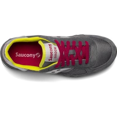 Baskets femme Saucony Shadow Original Gris Argent Rouge Nylon