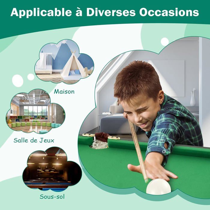 Lot De 6 Filets De Poche Pour Table De Billard - Nylon Résistant - Installation Facile - Rouge Et Noir - 9