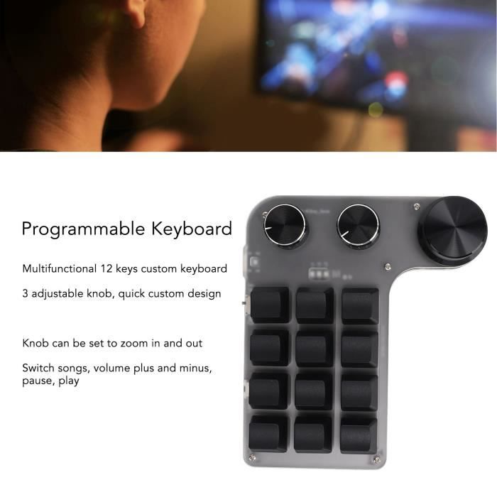 Clavier Programmable Clavier Mécanique Programmable À Une Main Avec Rvb ...