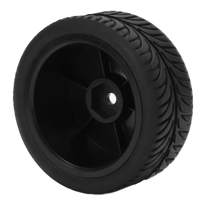 VBESTLIFE Pneu de roue pour voiture 1/14 RC 4pcs pneus en caoutchouc RC  65mm pneus fermés avec motif en arc pour WLToys 144001 RC-74