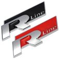 LOGO 3D CHROME RLINE STICKER ROUGE BADGE CATEGORIE R-LINE AUTOCOLLANTS DE PACK SPORT VW GOLF 5 6 7 TOUAREG TIGUAN PASSAT JETTA-3