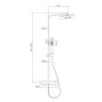 ROUSSEAU Colonne de douche avec robinet mitigeur mécanique Hawera Cuadrado - Chromé-3