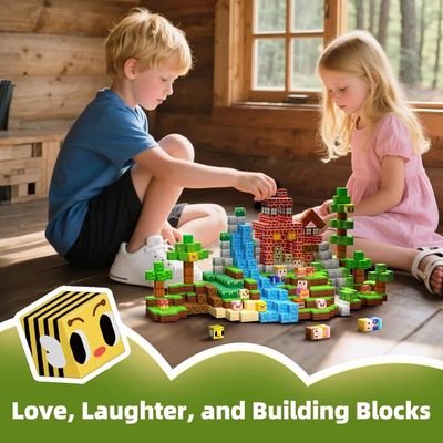 Blocs De Construction Magnétiques TSKER 150 Pièces - Jouet éducatif STEM Pour Enfants 3-12 Ans - Thème Château De Prince