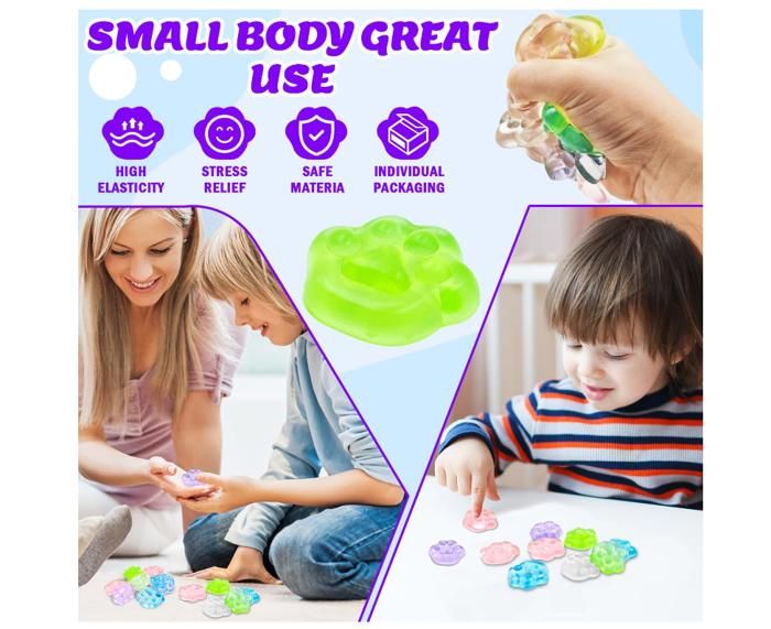 Cadeau Mignon Décompression Jouet Relaxation 6 Squishy Pattes De Chat - Jouets Anti-Stress En Silicone - Pour Adultes Et Ados - Détente Et Relaxation Squishy Chat Silicone Jouet Anti-stress Silicone