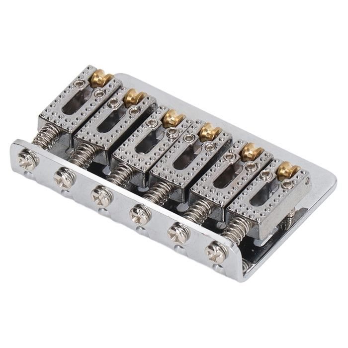 Cordier De Guitare électrique 6 Cordes - Pour Guitare Archtop, Alliage Zinc Doré/argent - 1