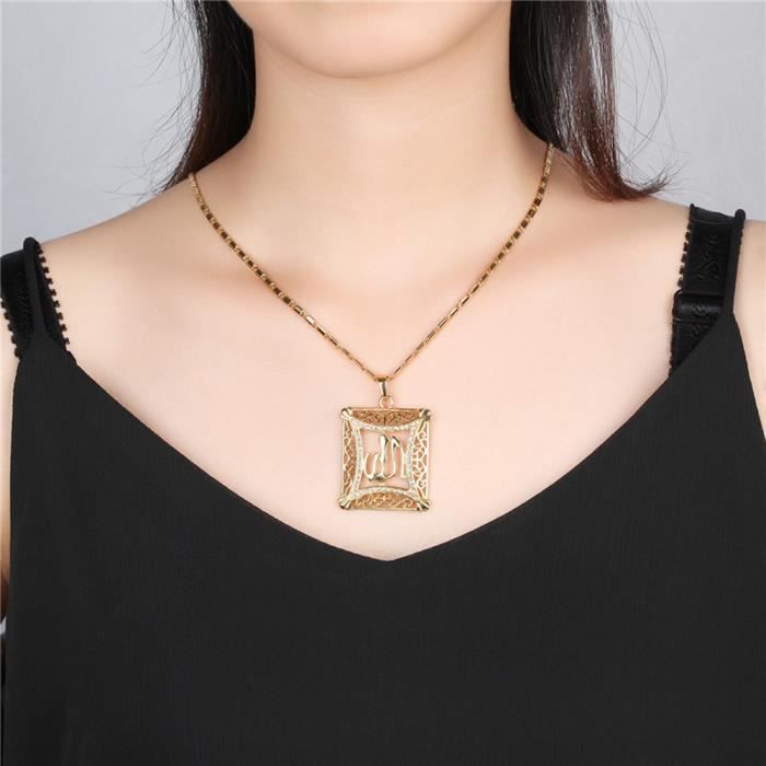 Collier Ayatul Kursi En Acier Inoxydable Pour Femme - Pendentif Allah Goutte D'eau - Bijou Spirituel Islamique, Idéal Pour Ramadan Et L'Aïd - 4