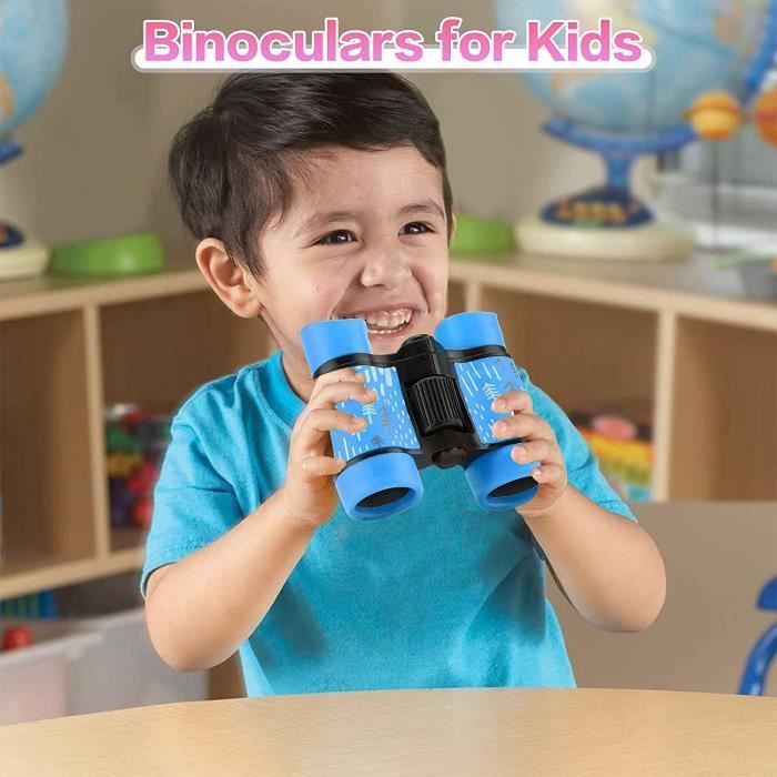 Jumelles télescopiques pour enfants - 4 x 30 - Jumelles réglables - Jouet éducatif pour enfants (bleu, rose) | Leroy Merlin