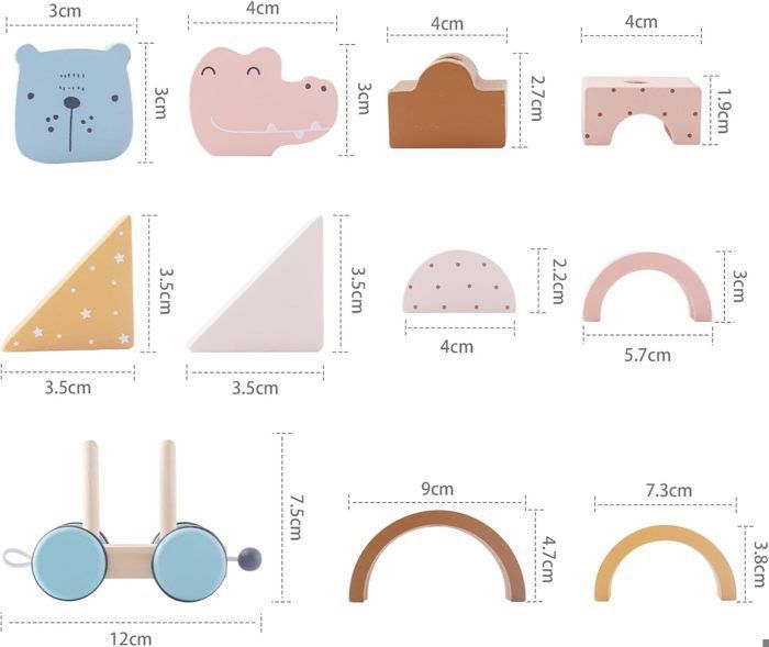 Générique Train d'animaux magnétiques en Bois – éducatifs, Jeu d'apprentissage stratégique des Couleurs et des nombres | Ensemble de de Train pour Remplissage de Panier d'avion, Cadeaux