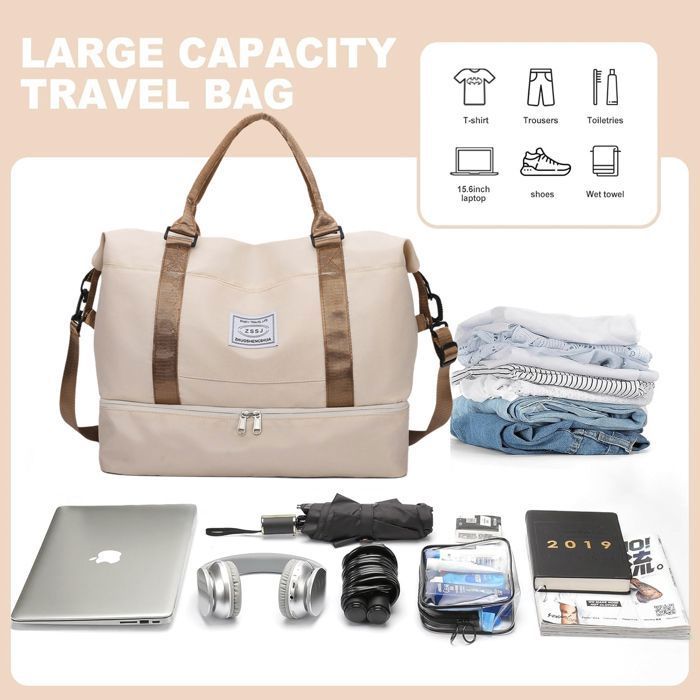 Sac De Voyage Compartiment Chaussures Happy Travel (Camel) & Voyage