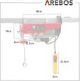 AREBOS Treuil Palan électrique | 200/400 kg|1000W|Treuil Palan à Chaine à Levier |Treuil palan à Ascenseur levage avec Télécommande-5