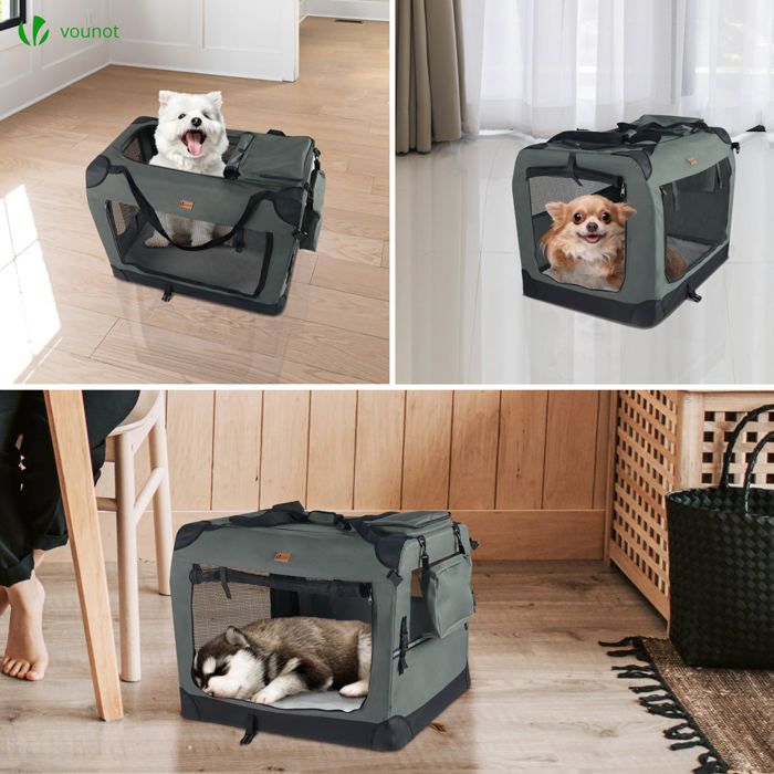 Transport Chat Sécurisé Cage Transport Chien Chat Pliable