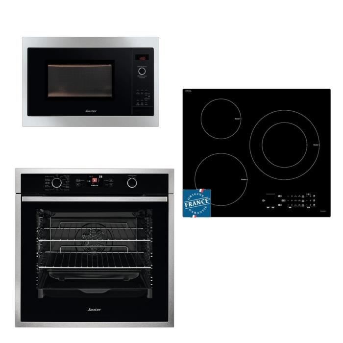 PACK CUISSON SOP5764X Four + SPI5361B Table de cuisson induction + SMS4340B Micro-ondes Pack encastrable