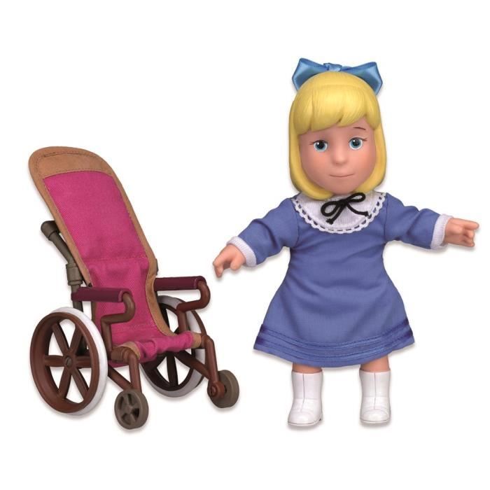 HEIDI Poupees Peter Et Clara 17Cm + Accessoires - Clara Avec Chaise Roulante