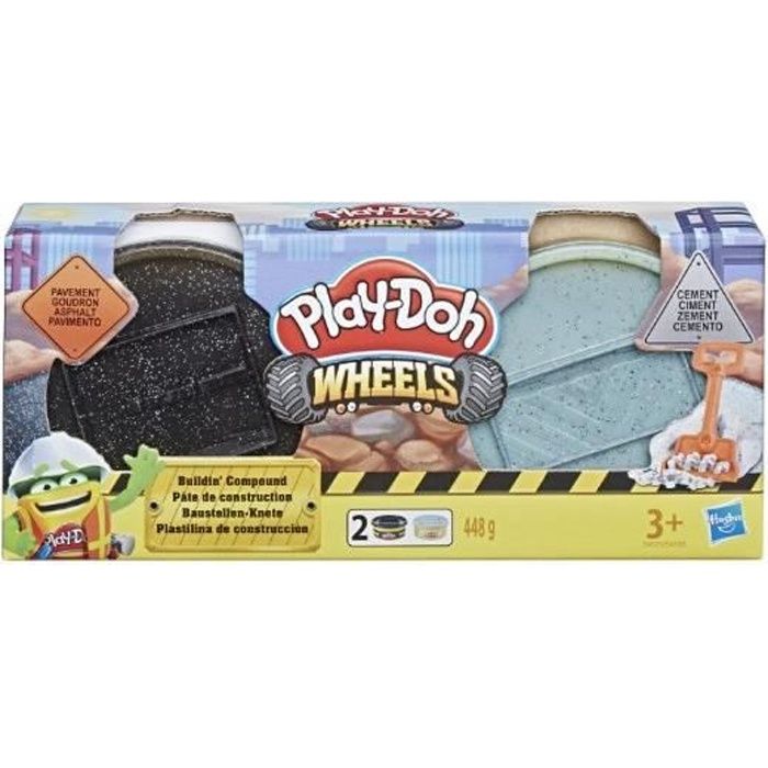 PLAY-DOH Wheels - Pâte de Construction - Goudron et Ciment