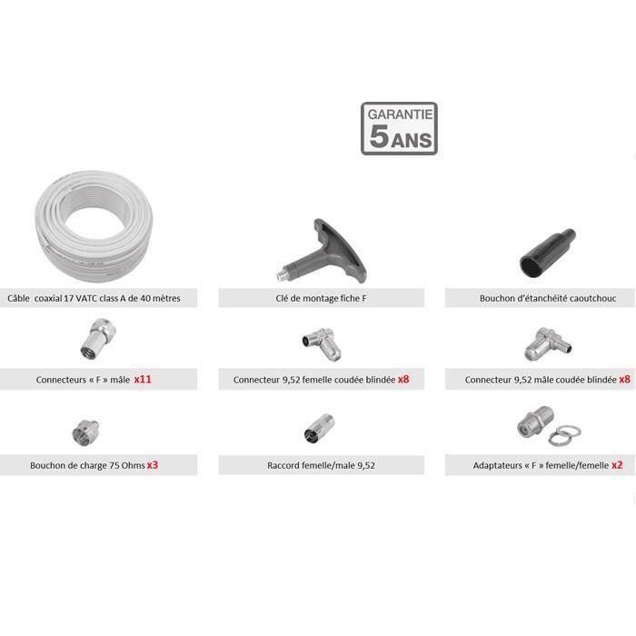 TELEFUNKEN Pack câblage TNT 40m