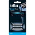 Tête et lame de rechange pour rasoir électrique Braun CoolTec 40B - Bleue-0