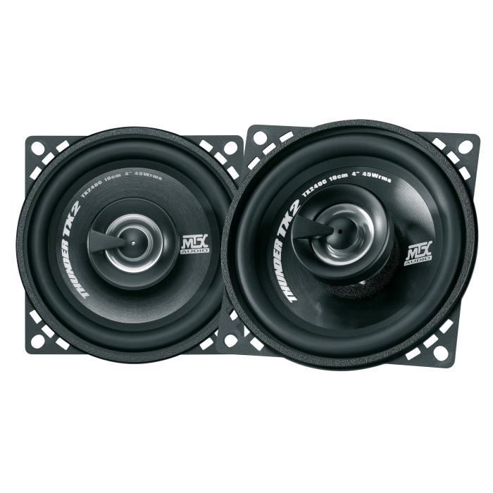 Haut parleurs coaxiaux MTX AUDIO TX240C 10cm 4Ω RMS Peak avec aluminium bobine Ø25mm et tweeter mylar Ø13mm