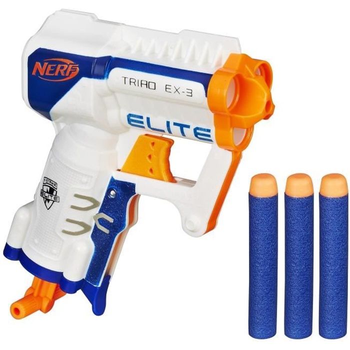 NERF ELITE - Triad + 3 Fléchettes - Pistolet avec Fléchettes en