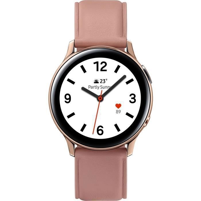 Montre connectée Samsung Galaxy Watch Active2 40 mm Boîtier Aluminium  Bracelet en silicone Rose - Montre connectée - Achat & prix