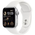 Apple Watch SE GPS (2e génération) - 40mm - Boîtier Silver Aluminium - Bracelet White Sport Band Regular-0