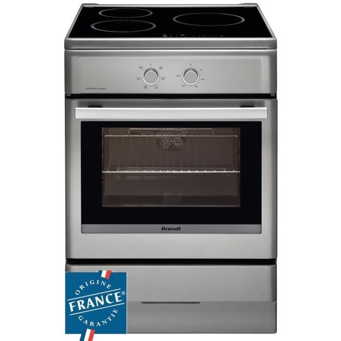 Cuisinière électrique Brandt KE1500W – Blanc – Pose Libre – Occasion (défaut Esthétique)