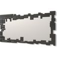 DekoArte E025 - Grands  Miroirs Muraux Modernes | Décoration Entrée Chambre | Miroirs Rectangulaires Sophistiqués Noir | 140 x 70-0