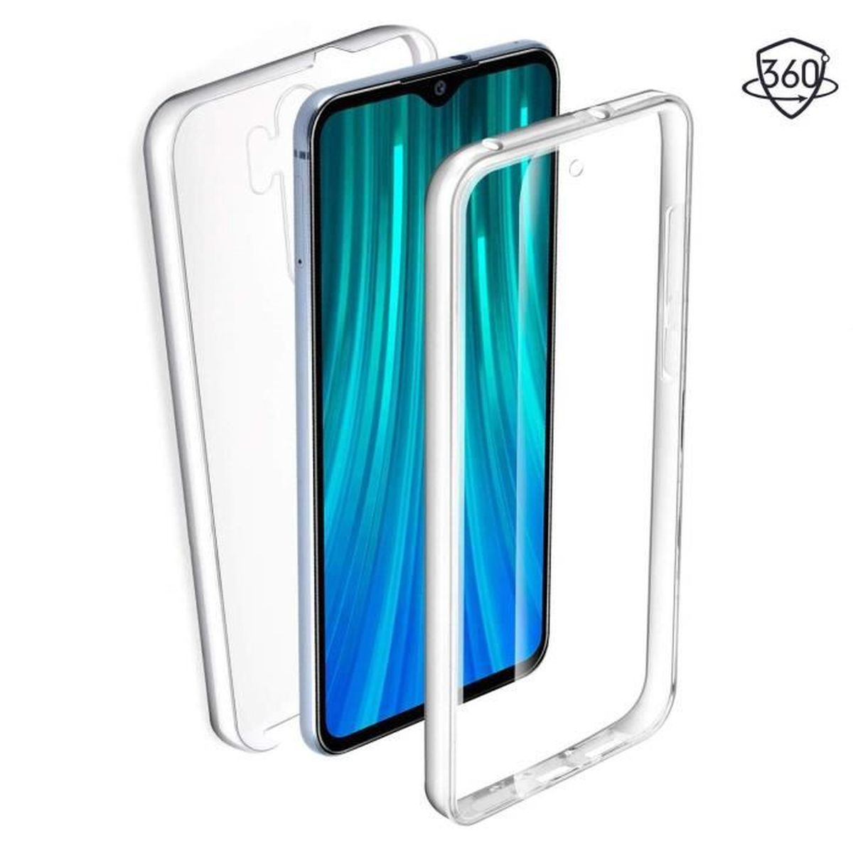 AURSTORE Coque pour xiaomi redmi Note 8 Pro Protection int?�grale Avant + Arri?�re en Rigide 